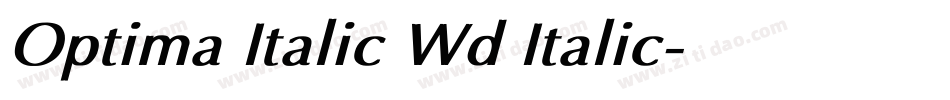 Optima Italic Wd Italic字体转换